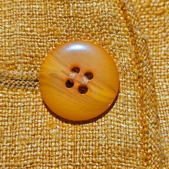 Linda Allard For Ellen Tracy Womens Orange Silk Button-Front Blazer Jacket Size - Picture 4 of 13